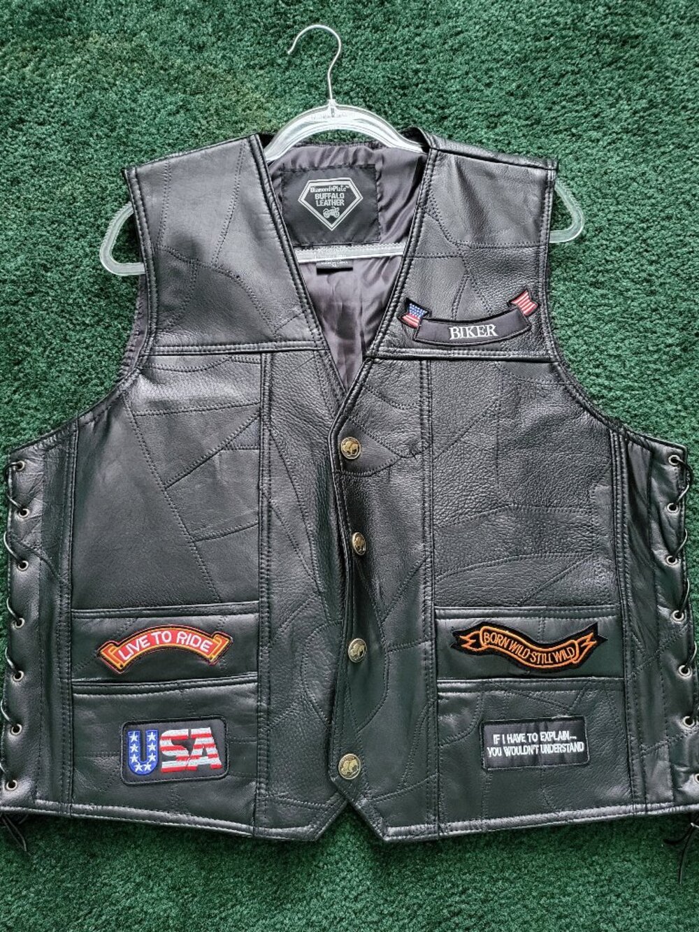 men's Buffalo leather